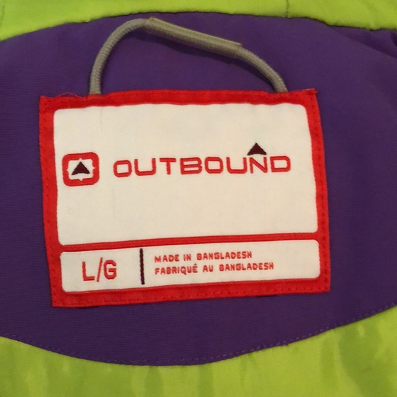 Outbound Ski Winter Hooded Jacket Purple with Green Size Large - Picture 8 of 10